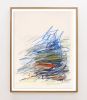 Blue Notes No. 13 | Oil And Acrylic Painting in Paintings by Daylight Dreams Editions. Item made of paper with synthetic works with mid century modern & contemporary style