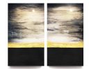 Golden Ash | Mixed Media by Alyson Storms. Item made of wood with marble works with minimalism & mid century modern style