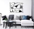 "Triangulation B/W" Glass and Metal Wall Art Sculpture | Wall Sculpture in Wall Hangings by Karo Studios. Item made of metal & glass