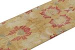 Spanish European runner in Gold, Red & Blue Floral Pattern | Area Rug in Rugs by Rug and Kilim