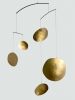 Suspended Cumulus in Gold I | Sculptures by Claudine Gevry Studio. Item composed of aluminum compatible with minimalism and contemporary style