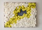 Framed Art – Green Wall Decor – Small Wall Art | Wall Hangings by Camille McMurry. Item composed of oak wood and wool in art deco style