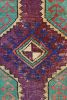 Vintage Oushak Rug in Violet Purple with Geometric Medallion | Area Rug in Rugs by Rug and Kilim