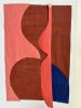 Blues Duo | Collage in Paintings by Cyrille Gulassa. Item made of paper works with boho & mid century modern style