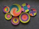 7 Pieces Natural Baskets for Boho Wall Decor | Decorative Plate in Decorative Objects by Sarmal Design. Item composed of bamboo and cotton in boho or contemporary style