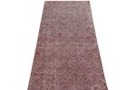 Vintage Zeki Müren Runner Rug with Burgundy Geometric | Area Rug in Rugs by Rug and Kilim