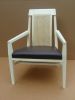 Bow-Back Arm Chair: Bleached Hard Maple With Leather Seat | Armchair in Chairs by CraftsmansLife: Donald DiMauro Woodwork & Design. Item made of maple wood with leather
