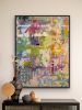 Live Wire Colorful Abstract Painting | Mixed Media by Leanne Pitman. Item made of canvas works with contemporary & eclectic & maximalism style