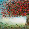 Colour Burst Original artwork of a red tree on canvas | Oil And Acrylic Painting in Paintings by DaggArt. Item composed of canvas and synthetic