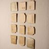 Organic Modern Ceramic Wall Art Set of 12 - Horizon Sun | Sculptures by Clare and Romy Studio. Item composed of ceramic compatible with boho and minimalism style