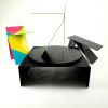 The "DOT dot" Minimal Coffee Table | Tables by Ooak Design Inc.. Item made of steel with leather works with minimalism style