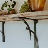 Crisscross Shelf Bracket | Hardware by Cloverdale Forge. Item composed of steel compatible with country & farmhouse and eclectic & maximalism style