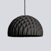 Arc Pendant Black Plywood | Pendants by LAWA DESIGN. Item composed of wood & fabric