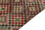 1960s Vintage Turkish Rug in Red, Black and Green Geometric | Area Rug in Rugs by Rug and Kilim