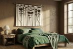 160×130 cm Boho Macrame Wall Hanging with Tassels | Tapestry in Wall Hangings by Sarmal Design. Item made of cotton compatible with boho and minimalism style
