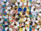 Pink (48x36") | Oil And Acrylic Painting in Paintings by Valerie Capewell. Item composed of canvas in contemporary style