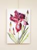 Iris No. 208 : Original Watercolor Painting | Paintings by Elizabeth Becker. Item made of canvas compatible with minimalism and contemporary style