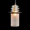 Beaded Glass Insulator Light Pendant Clear with Rusted Metal | Pendants by RailroadWare Lighting Hardware & Gifts. Item made of glass works with contemporary & country & farmhouse style