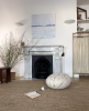 White Marble | Pouf in Pillows by KATSU | Katsu Studio in Saint Petersburg. Item composed of cotton compatible with minimalism style