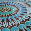 Set of 12 turquoise wall art tiles | Tiles by GVEGA. Item composed of ceramic in boho or mediterranean style
