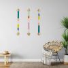 Vertical Painted Rope | Wall Sculpture in Wall Hangings by Cassandra Smith. Item made of cotton with brass works with contemporary & modern style