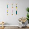 Vertical Painted Rope | Wall Sculpture in Wall Hangings by Cassandra Smith. Item made of cotton with brass works with contemporary & country & farmhouse style
