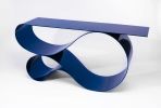 Whorl Console-Blue Powder Coated Aluminum by Neal Aronowitz | Side Table in Tables by Neal Aronowitz