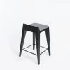 om16.1 black ash counter Stool | Chairs by olivier moravik. Item composed of wood and fabric in minimalism or contemporary style