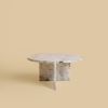 Dover White Marble Coffee Table - HASHI by Lebanto | Tables by Lebanto. Item composed of marble in minimalism or contemporary style