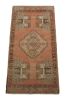 Vintage Turkish Rug in Pink and Cream with Geometric | Area Rug in Rugs by Rug and Kilim