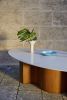 WaveWoo Dining Table | Tables by OM Editions: A Limited Edition Furniture Collection. Item made of wood with stone works with minimalism & mid century modern style