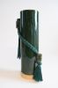 Handmade Vase #695 in Green with Tencel Braid | Vases & Vessels by Karen Gayle Tinney. Item made of ceramic & fiber compatible with boho and contemporary style