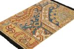 Rug & Kilim’s Dragon Rug in Gold and Blue with Geometric | Area Rug in Rugs by Rug and Kilim