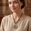 Akasagarbha Thangka Pendant Ox Tiger Zodiac Amulet Art | Ornament in Decorative Objects by Dynasty Artisan. Item composed of metal in contemporary or eclectic & maximalism style