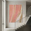 Blush Marble — Abstract Canvas Artwork with Gold Accents | Prints in Paintings by Alpenglow Workshop. Item composed of canvas in boho or minimalism style