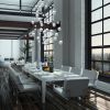 Voyage Cluster Asymmetrical Pendant Chandelier with 62 Light | Pendants by Galilee Lighting. Item made of metal with glass works with minimalism & modern style