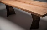 Maple on Antique Brass | Dining Table in Tables by L'atelier Mata | Letchworth Garden City in Letchworth Garden City. Item made of maple wood & brass