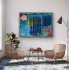 Enchanted Blues Abstract Painting by Marcus Bacher | Oil And Acrylic Painting in Paintings by Marcus Bacher Studio. Item composed of canvas compatible with contemporary and modern style