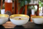 Calebasse Candle - White Gold | Candle Holder in Decorative Objects by Marie Burgos Design and Collection. Item made of ceramic