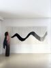 "Moments" Large-Scale Fiber Art Wall Installation | Tapestry in Wall Hangings by Olivia Fiber Art. Item composed of wood & wool compatible with boho and minimalism style