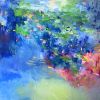 SOLD Sea of glass 3 | Oil And Acrylic Painting in Paintings by Art by Geesien Postema. Item composed of canvas in mid century modern or contemporary style
