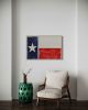 Flags TX F3045 B | Mixed Media in Paintings by Michael Denny Art, LLC. Item made of bamboo with canvas works with minimalism & contemporary style