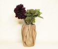 Mini Sculpted Leather Flower Vase | Vases & Vessels by Ian James. Item composed of leather in mid century modern or contemporary style