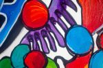 Happy Samba | Oil And Acrylic Painting in Paintings by Nathalie D Gribinski. Item composed of canvas compatible with contemporary style