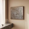 Silver Wall Art -«Silver Scales» | Oil And Acrylic Painting in Paintings by Berezart. Item composed of canvas in minimalism or mid century modern style
