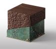 Ming Aesthetics Side Table in Solid Wood and Natural Marble | Tables by Dynasty Artisan. Item composed of wood & marble compatible with minimalism and contemporary style