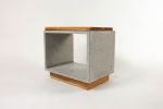 Concrete & Live Edge Solid Cherry Wood Side Table | Tables by Curly Woods. Item composed of oak wood and concrete in contemporary style