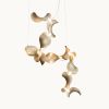 Dune 10 Spiral in Metallic Tones Pendant Light | Chandeliers by MOSS Objects. Item made of metal compatible with contemporary and japandi style
