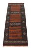 Vintage Afghan Kilim with Polychromatic Geometric Patterns | Area Rug in Rugs by Rug and Kilim. Item composed of wool