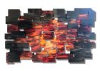 "Dusk" Glass and Metal Wall Art Sculpture | Wall Sculpture in Wall Hangings by Karo Studios. Item made of metal & glass